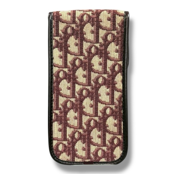 Christian Dior Oblique Trotter Phone Case Eyeglass Holder Pouchette Bag Vintage - Picture 6 of 10